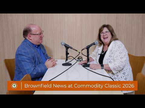 Brownfield's Cyndi Young interviews Scott Kay in the BASF booth at Commodity Classic 2026